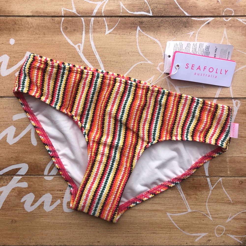 New Seafolly Australia Geo Print Swimsuit Bottoms - Girls Size 12